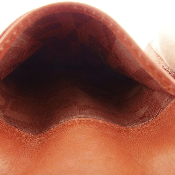 Leather Press FURLA bi-fold wallet Ostrich tone type Auth used L3086 - Picture 3 of 8